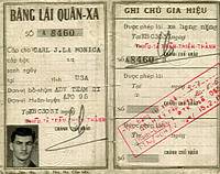 Author's Vietnam Drivers License - Click for Photos