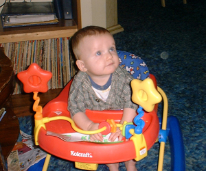 Kris in His Walker